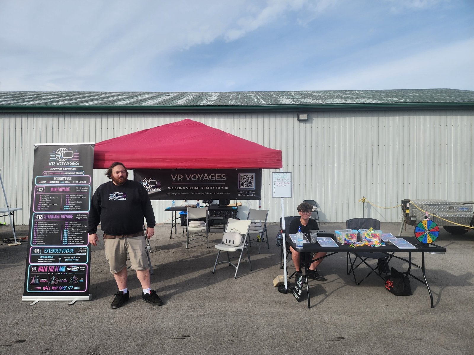 VR Voyages booth at Binbrook Fair